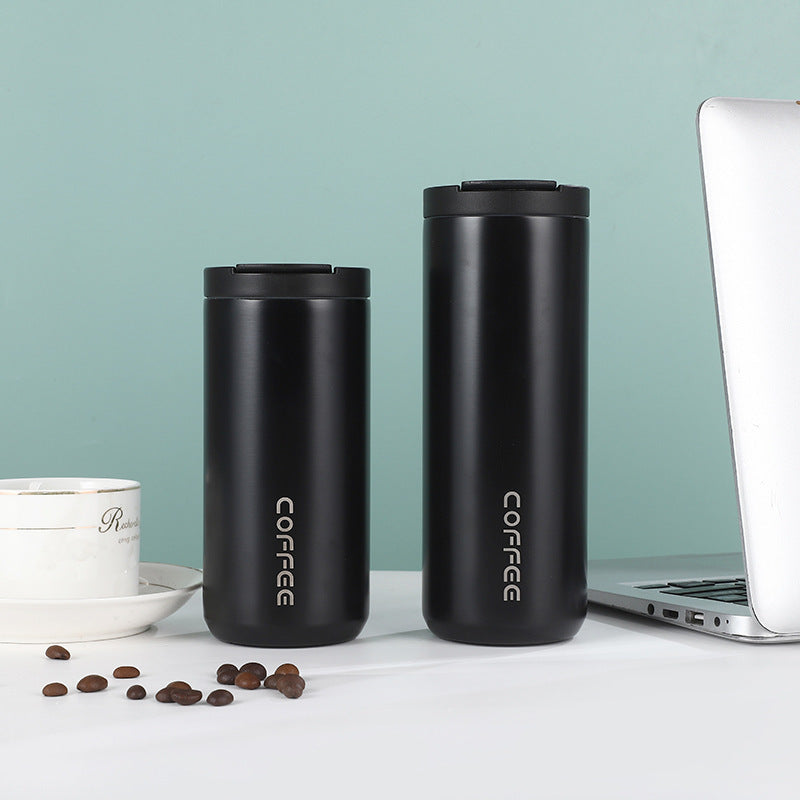 Women's insulated stainless steel coffee mug with elegant design and non-slip bottom Kalsten