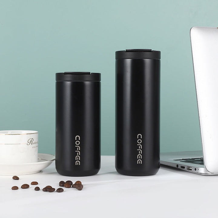 Women's insulated stainless steel coffee mug with elegant design and non-slip bottom Kalsten