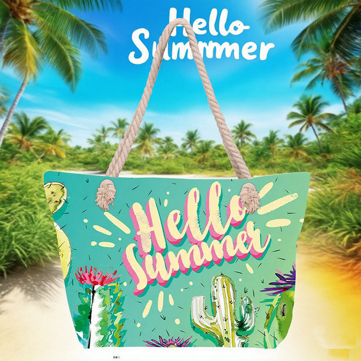 Beach bag with stylish flower design Kalsten