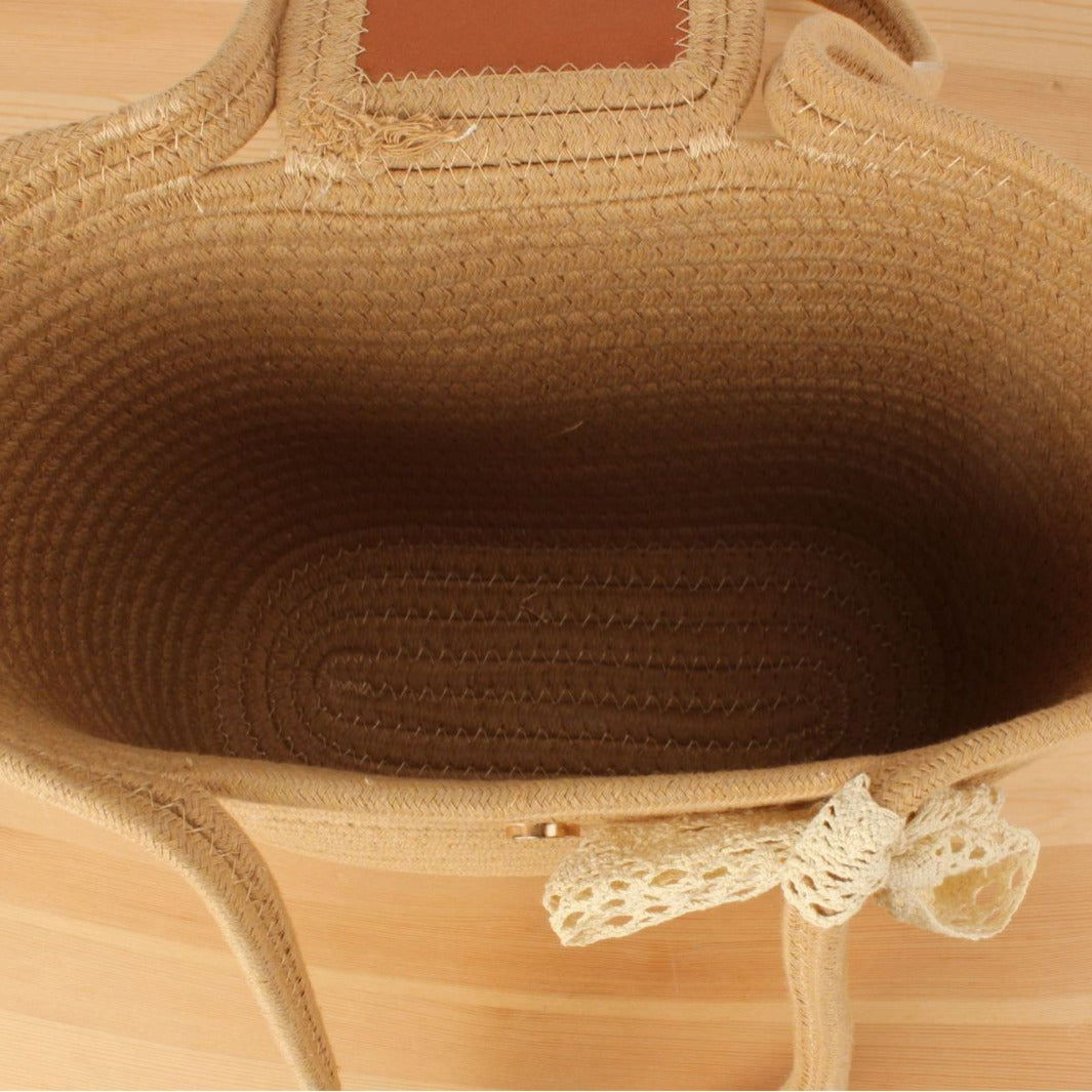 Elegant Bast shoulder bag with leather details Kalsten