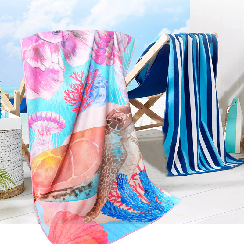 Beach towel with colorful underwater motif Kalsten