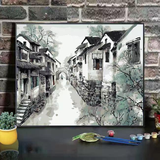 Scenic Mountain Landscape Art Canvas Print Kalsten