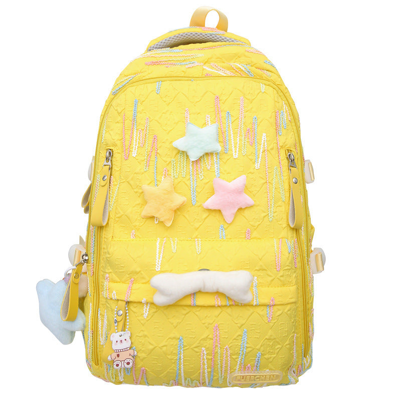 Playful Character Embellished Backpack Kalsten
