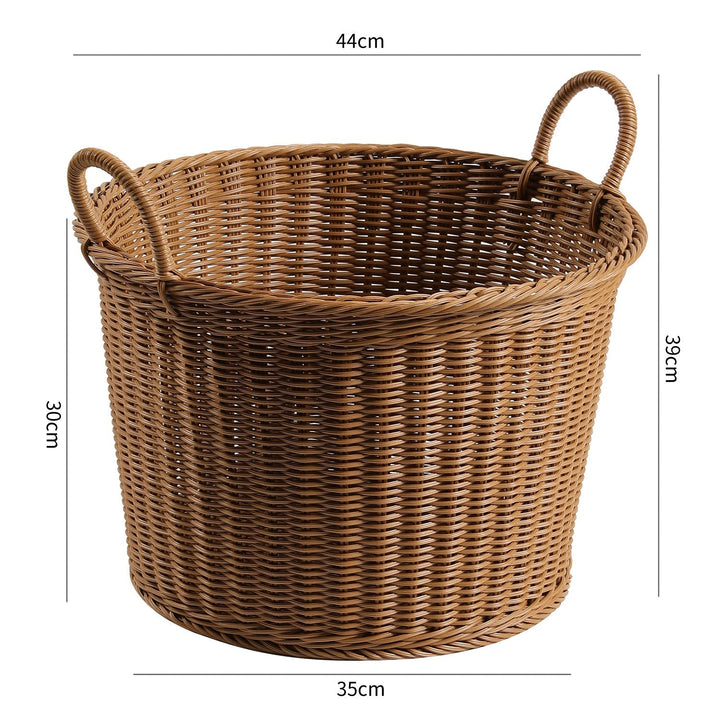 Handwoven Decorative Storage Basket with Ergonomic Handles Kalsten