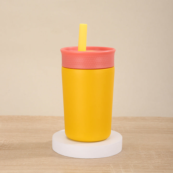 Ladies Insulated Drinking Bottle with Silicone Lid and Straw Kalsten