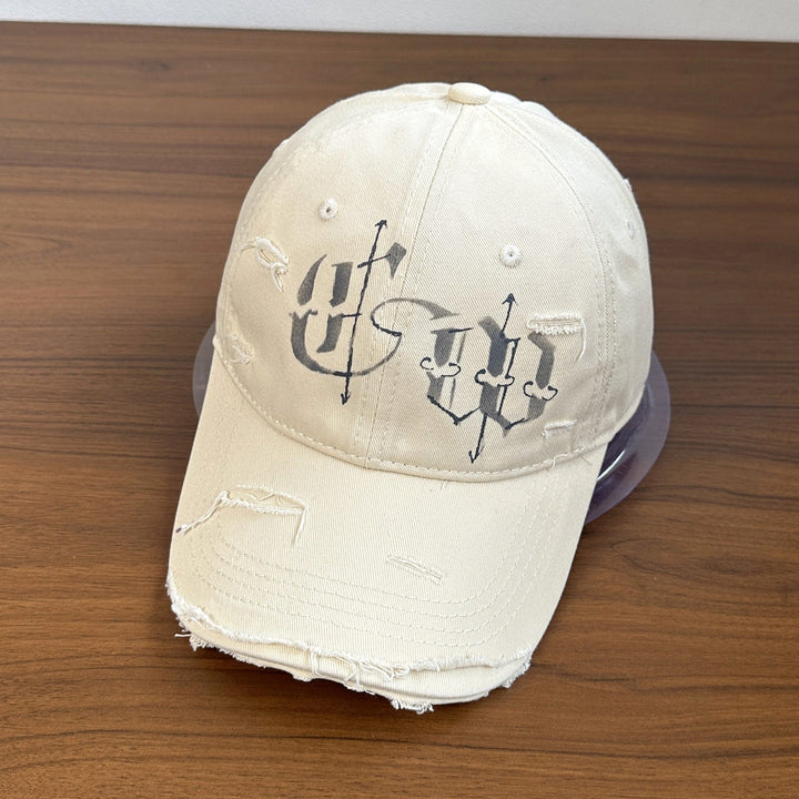 Men's Distressed Graphic Embroidered Cap Kalsten