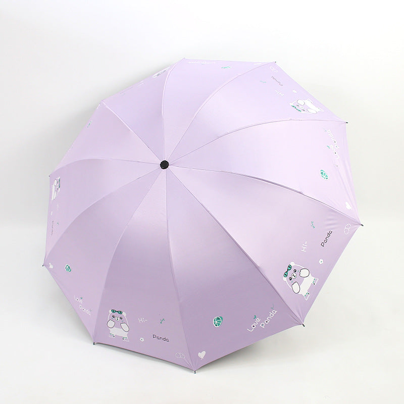 Ladies folding umbrella with cute panda design Kalsten