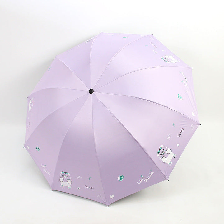 Ladies folding umbrella with cute panda design Kalsten