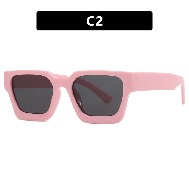 Women's fashionable square reading glasses with transparent frame construction Kalsten