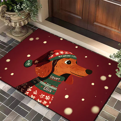 Festive Dog-Themed Entryway Mat Acalora