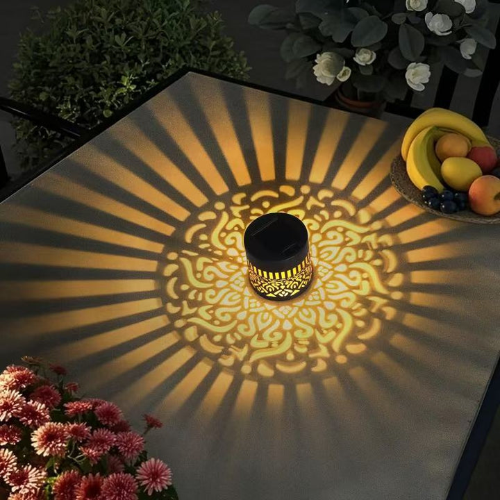 Decorative Solar Wall Lantern With Moroccan Cutout Projection Metal Outdoor Sconce Pair Kalsten