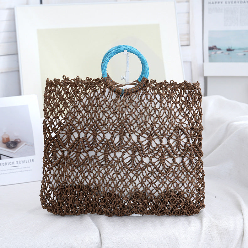 Macramé Tote Bag with Artistic Designs Kalsten