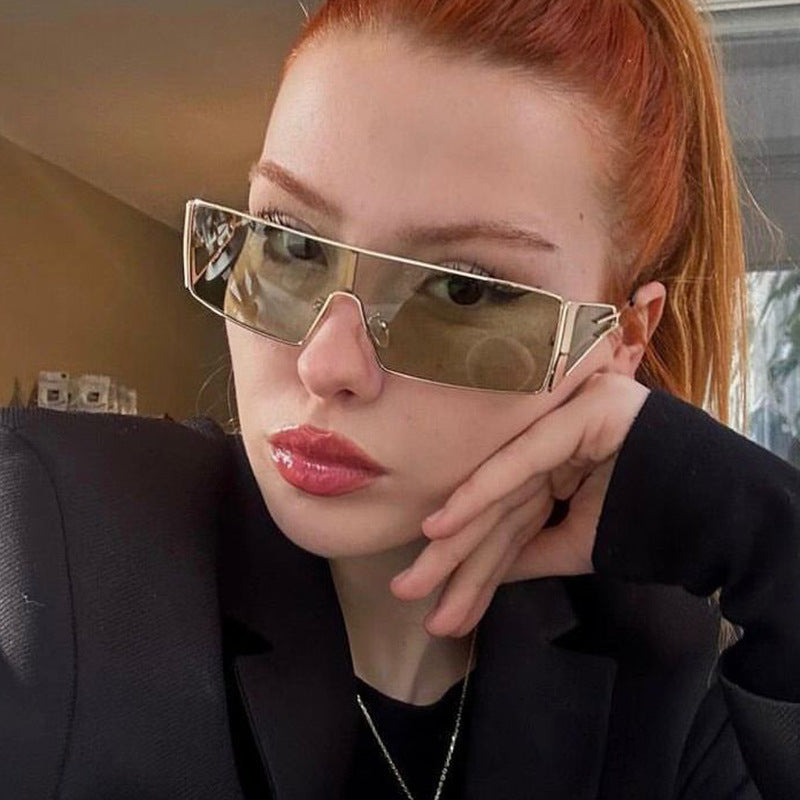 Women geometric sunglasses with futuristic design and durable frame Kalsten