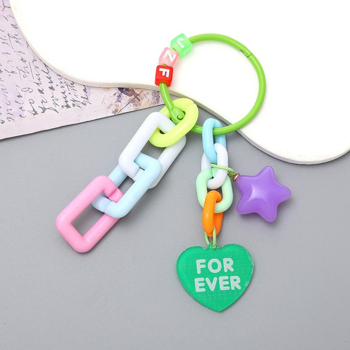 Playful keychain with colorful plastic chains Kalsten