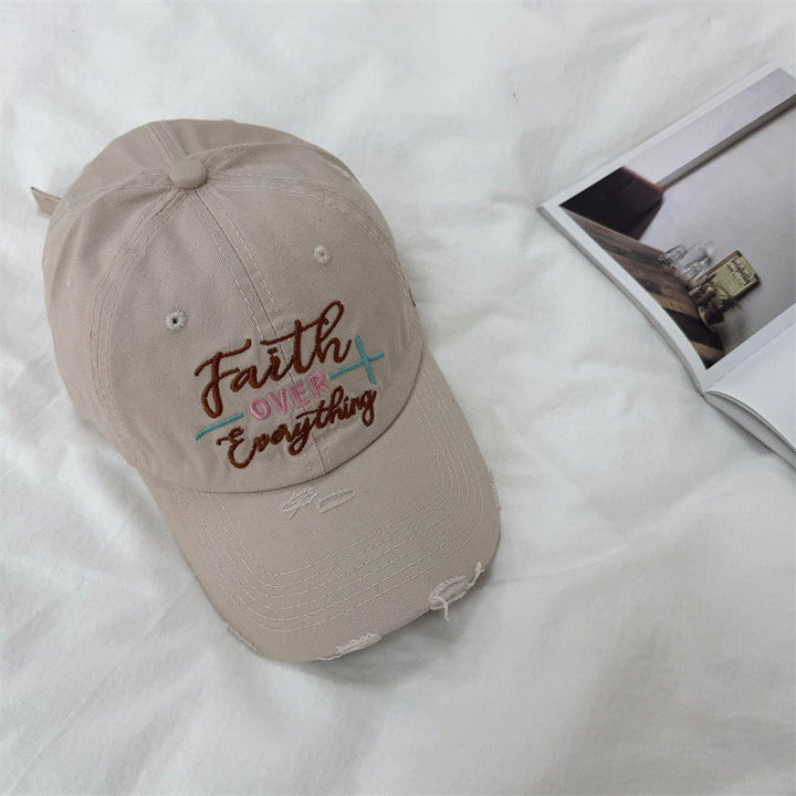 Women's Distressed Embroidered Baseball Cap Kalsten
