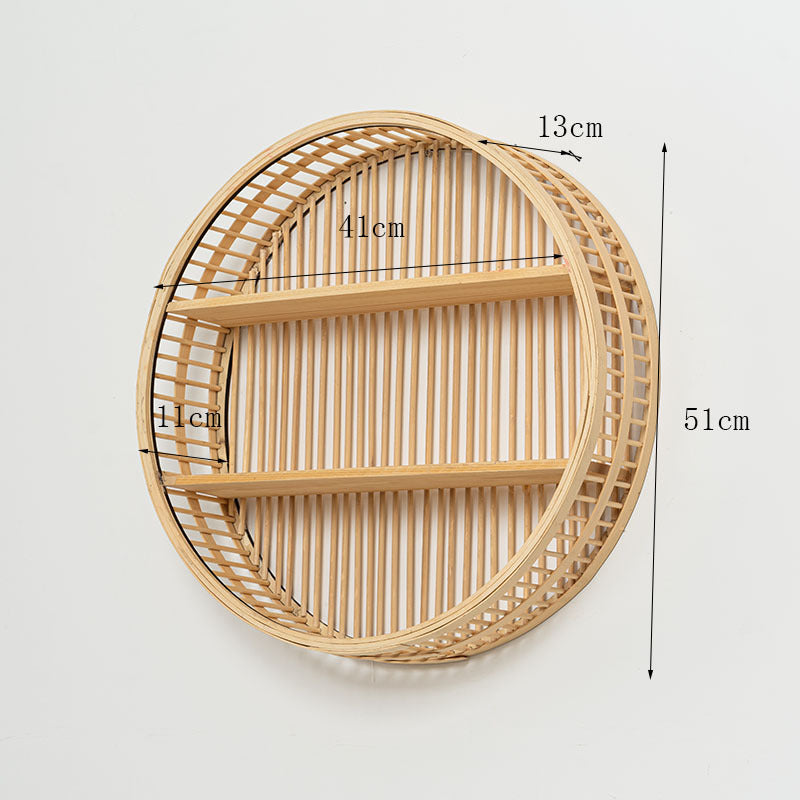 Wall shelf made of natural rattan Acalora
