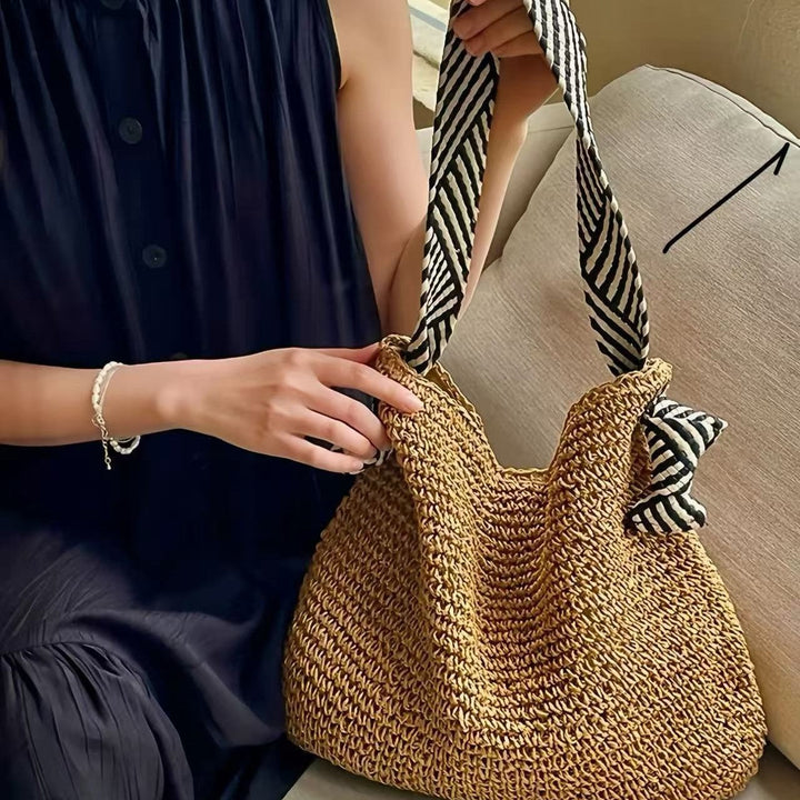 Handcrafted Trendy Straw Bag Kalsten