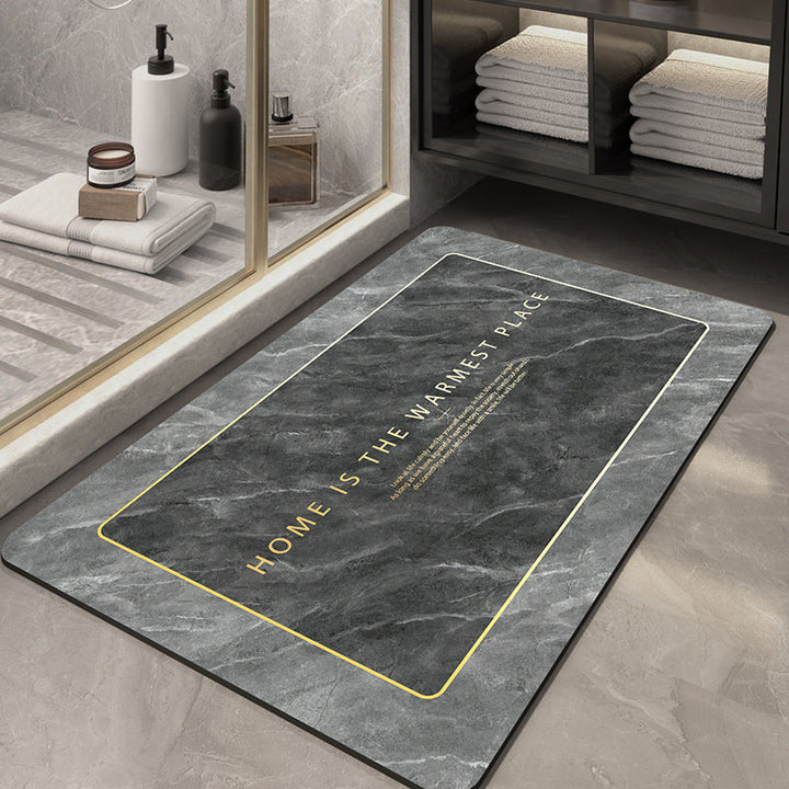 Stylish Inspirational Phrase Bath Mat