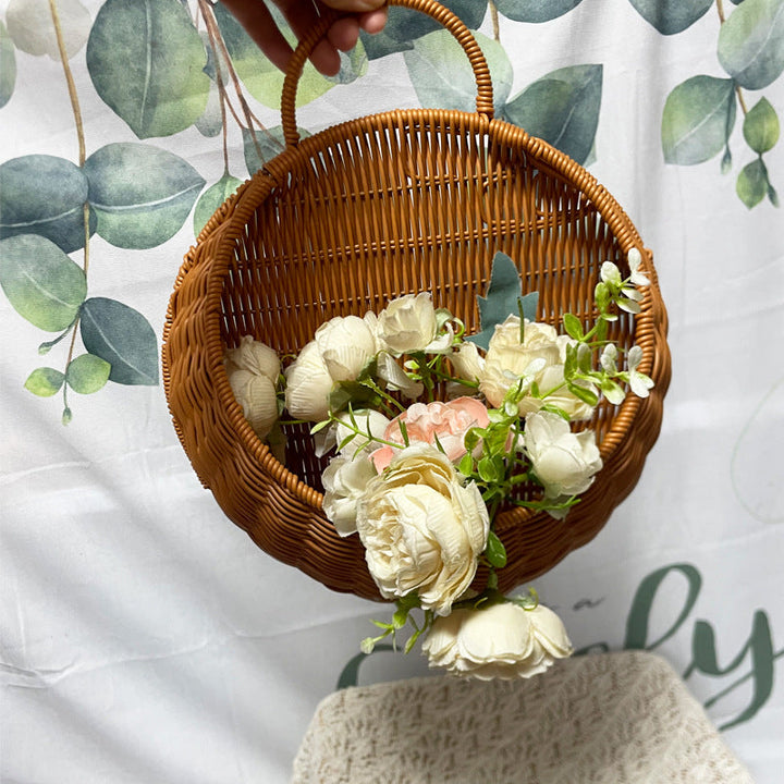 Women Handmade Woven Basket with Handle Kalsten