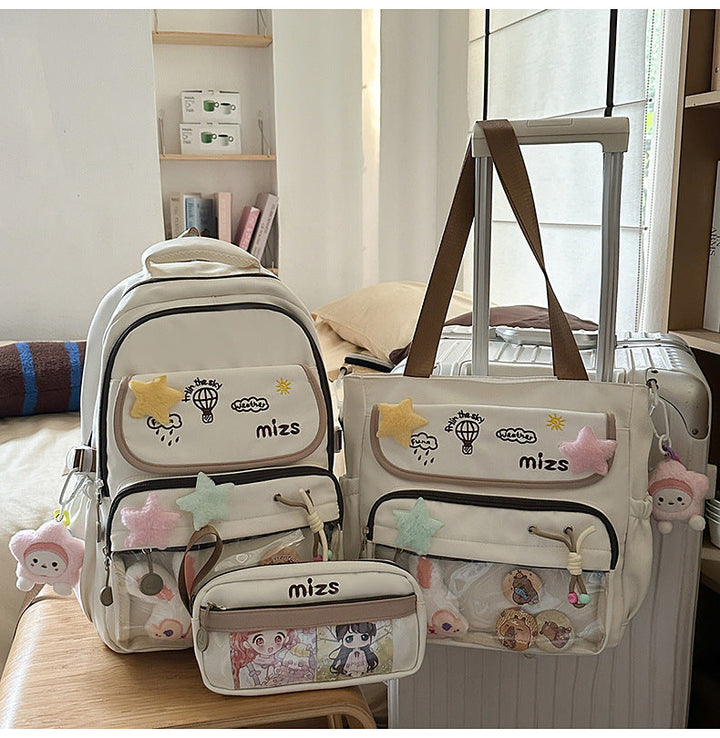 Whimsical Multi-Pocket Backpack Set Kalsten