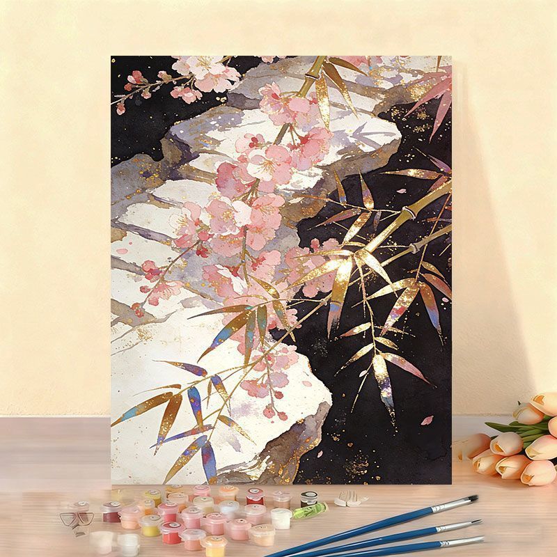 Elegant Floral Paint by Numbers Canvas Art Kit Kalsten