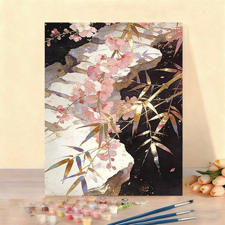 Elegant Floral Paint by Numbers Canvas Art Kit Kalsten