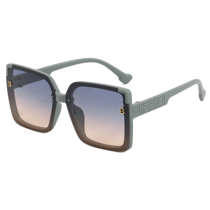 Women's fashionable square sunglasses with textured temple design Kalsten