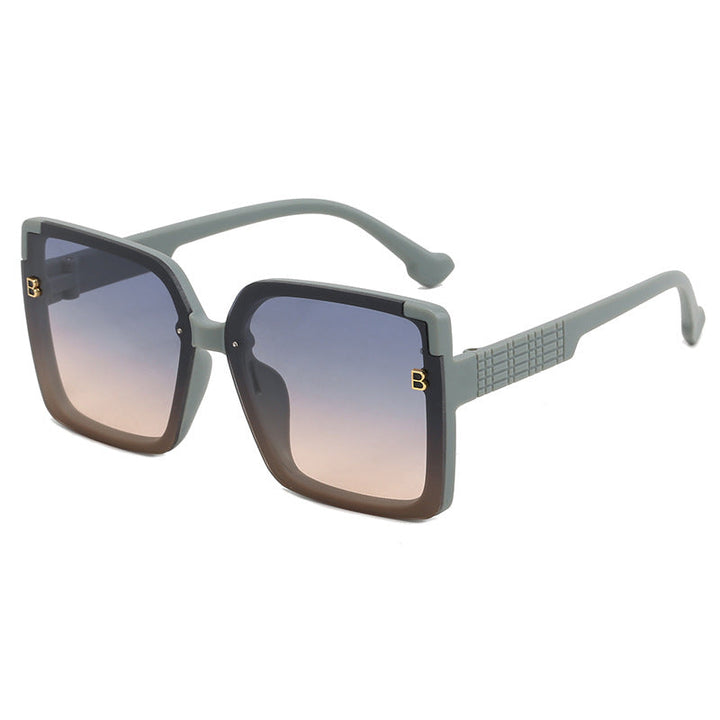Women's fashionable square sunglasses with textured temple design Kalsten