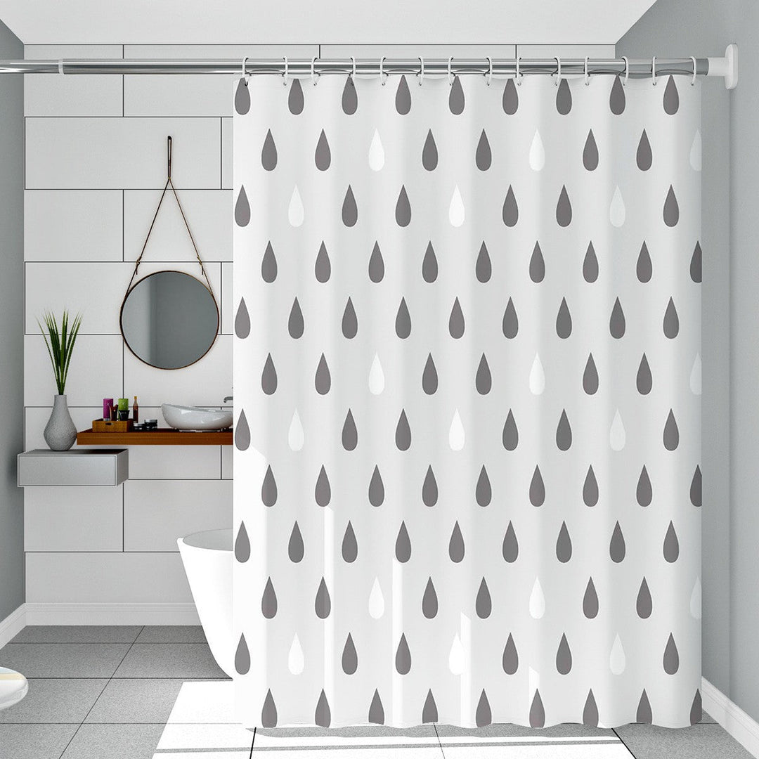 Modern Raindrop Pattern Shower Curtain Kalsten