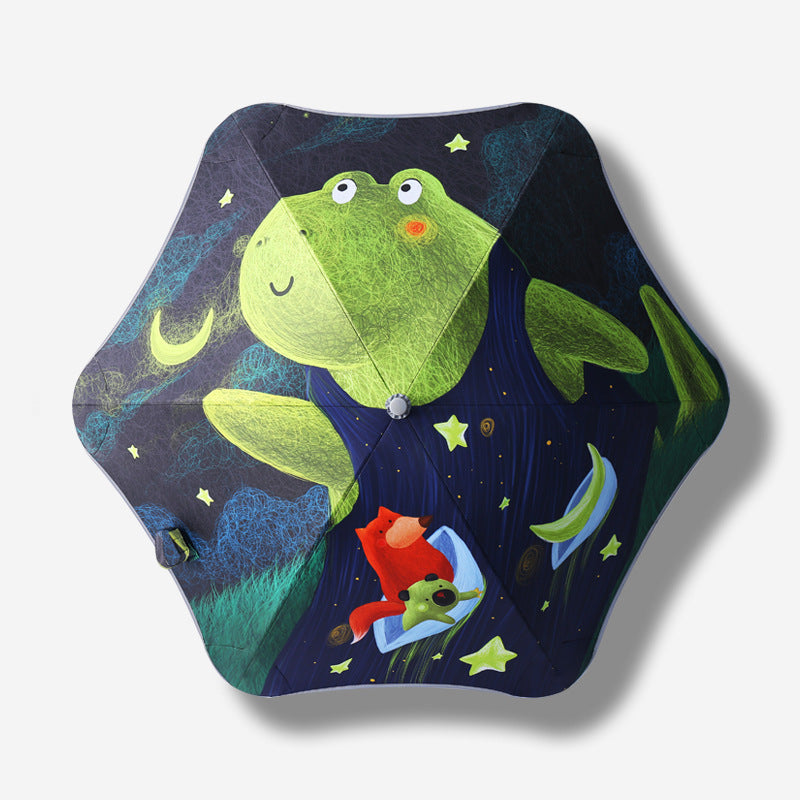 Ladies children's friendly folding umbrella with dinosaur design Kalsten