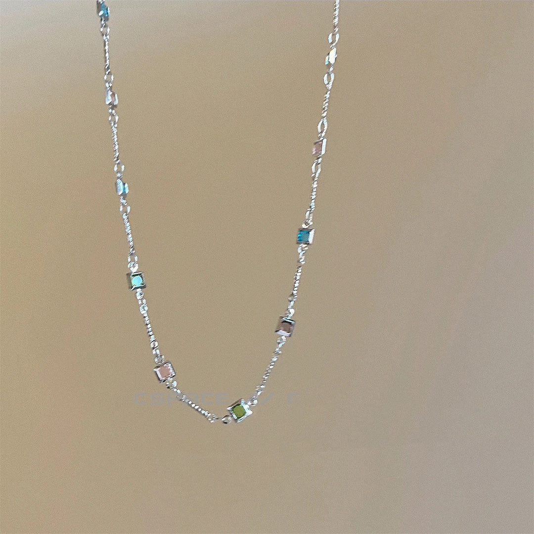 Dainty Colorful Link Necklace Kalsten