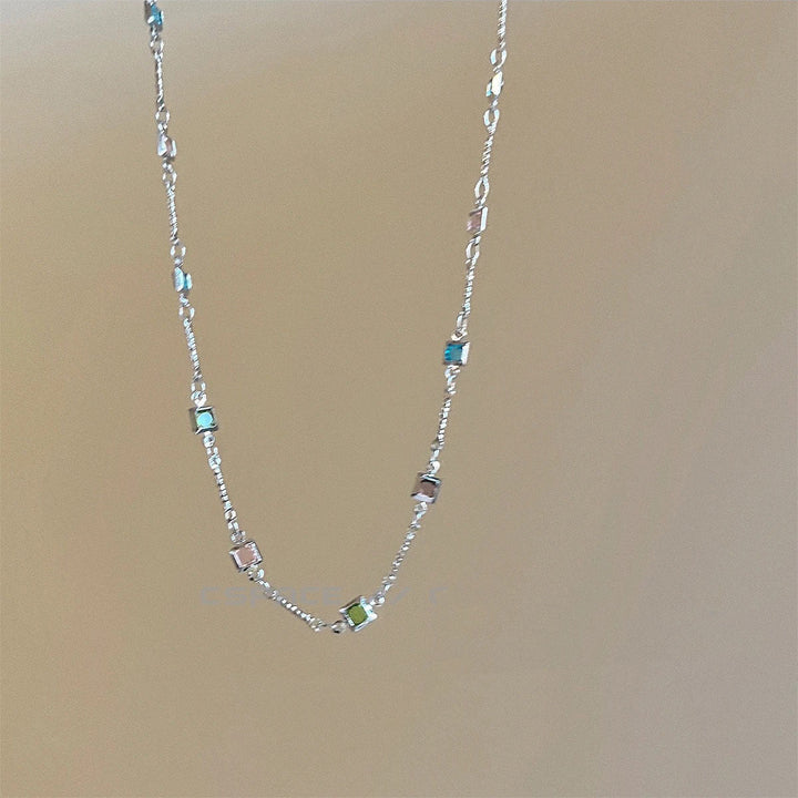 Dainty Colorful Link Necklace Kalsten