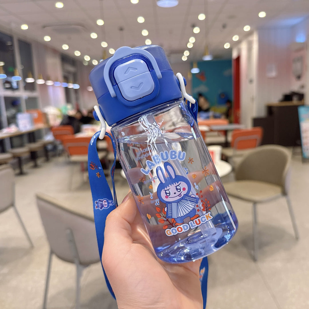 Women's Child-Safe Water Bottle with Practical Silicone Strap Kalsten