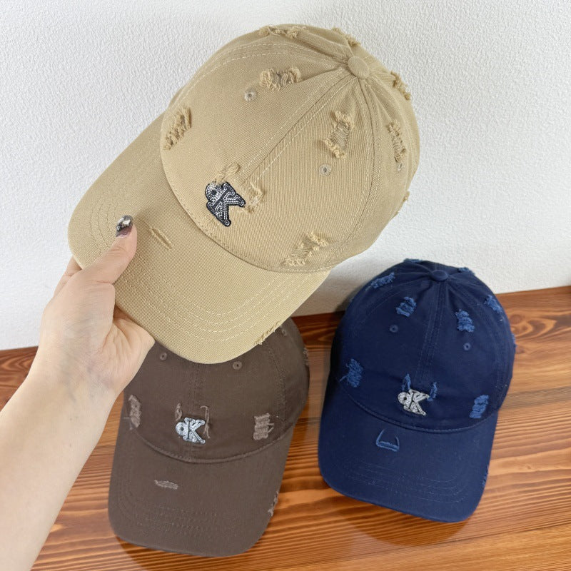 Men's Distressed Adjustable Baseball Cap Kalsten