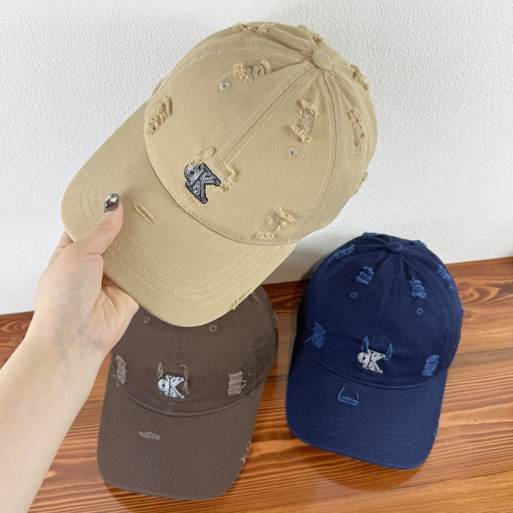 Men's Distressed Adjustable Baseball Cap Kalsten
