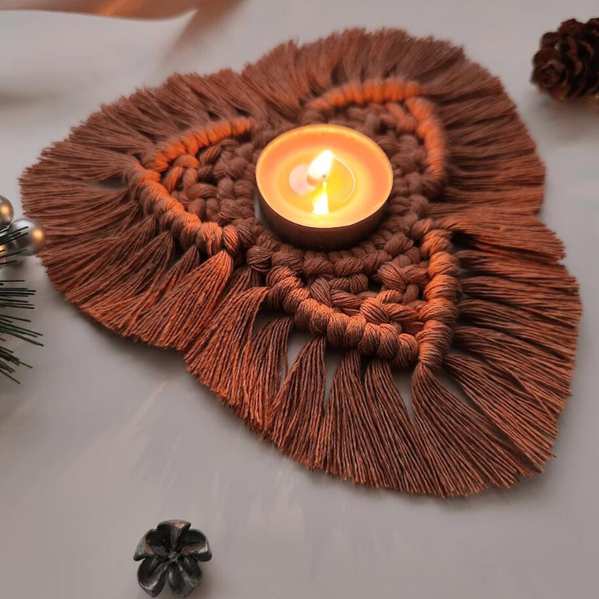 Macrame Candle Holder Acalora