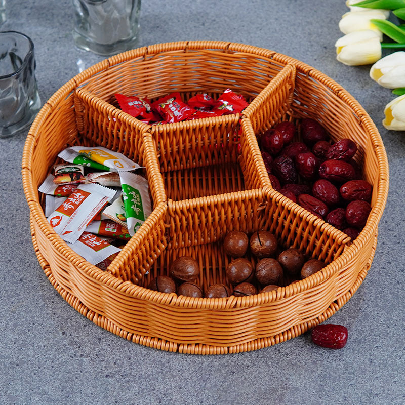 Ladies Elegant Round Storage Basket with Clear Lid Kalsten