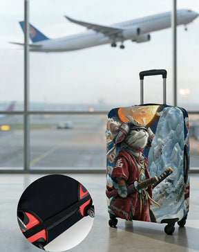 Unisex expandable suitcase cover with cat pattern, elastic protective material and zipper Kalsten
