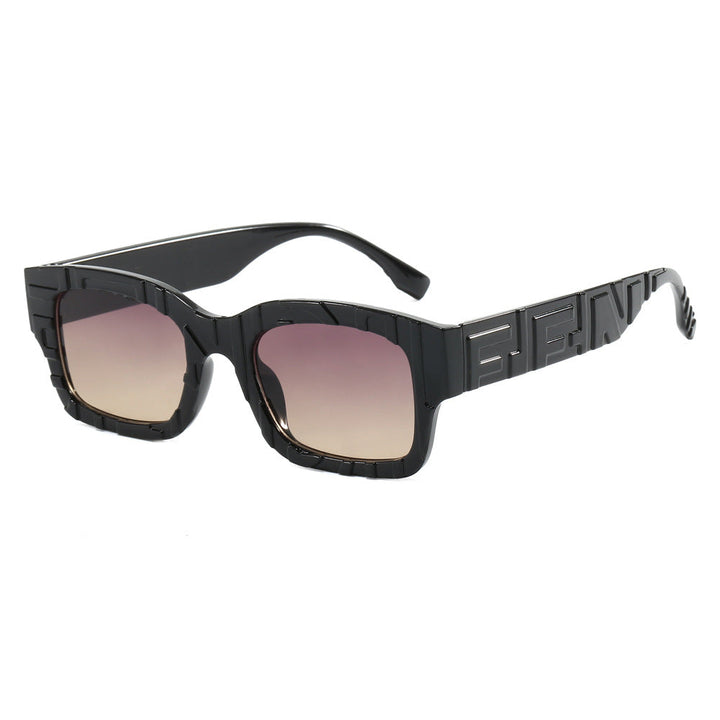 Women's fashionable square sunglasses with textured frame and UV protection Kalsten