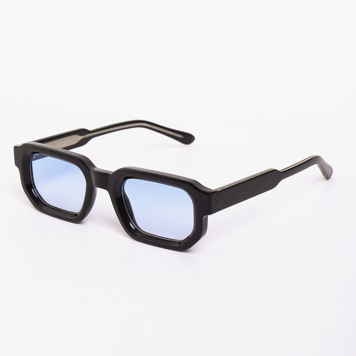 Women's sunglasses in a futuristic design with a shiny frame and fashionable lenses Kalsten