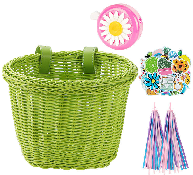 Decorative Woven Bicycle Storage Basket Kalsten