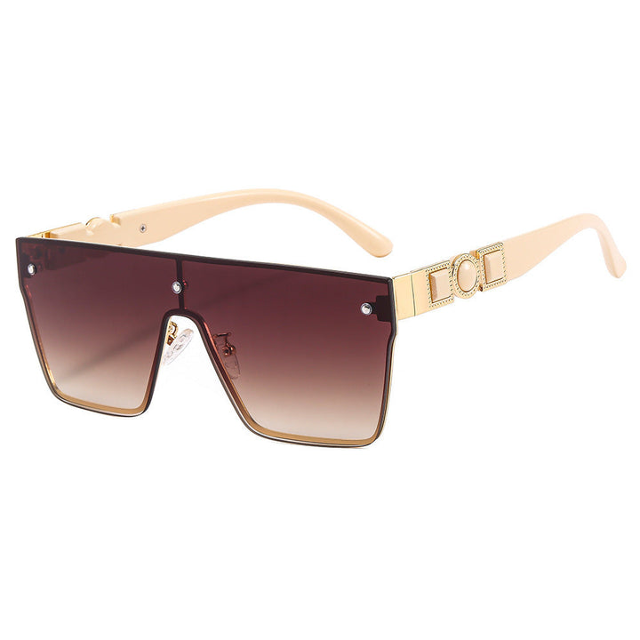 Women's oversized transparent sunglasses with fashionable frame Kalsten