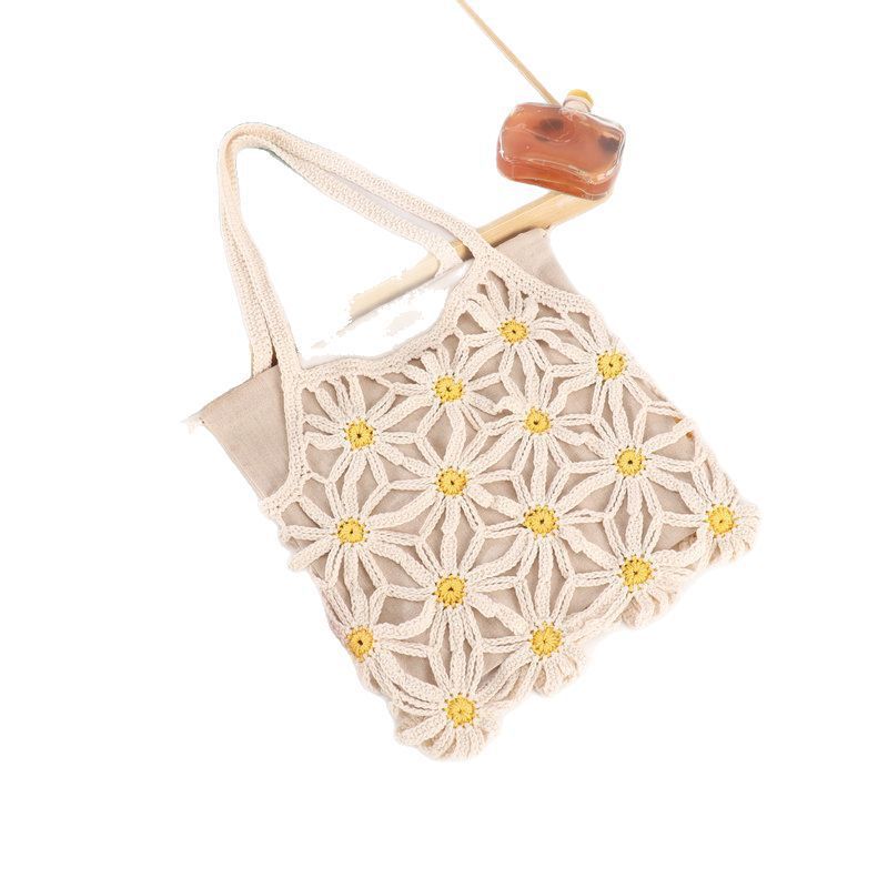 Handcrafted flower pattern shopper bag Kalsten