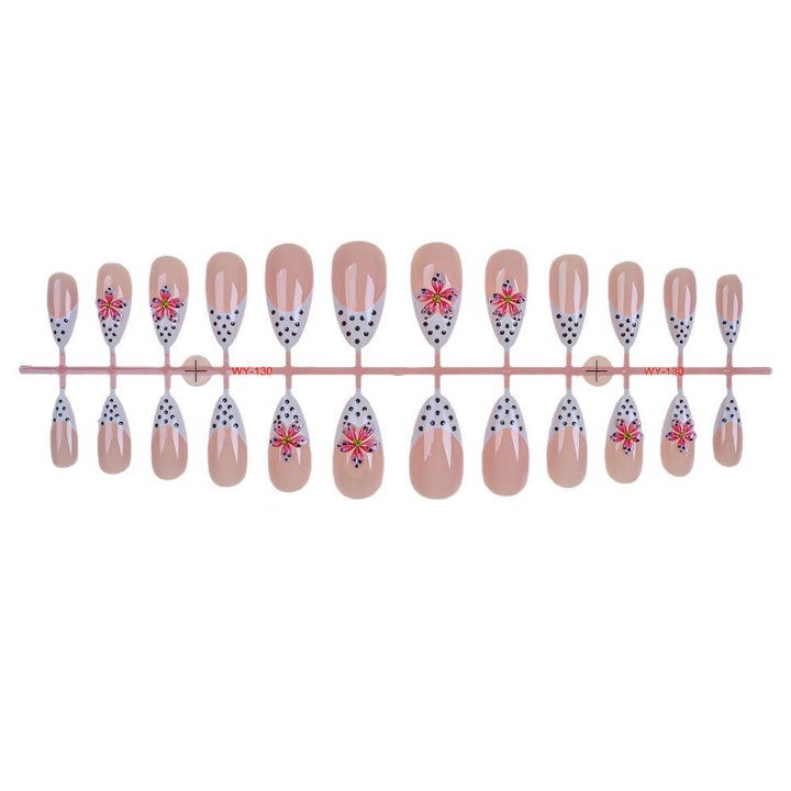 Decorative Floral-Accent Press-On Nail Set Kalsten