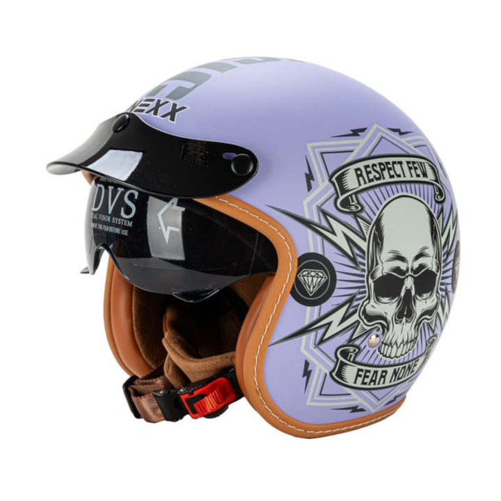Retro Half-Face Motorcycle Helmet with Visor Kalsten
