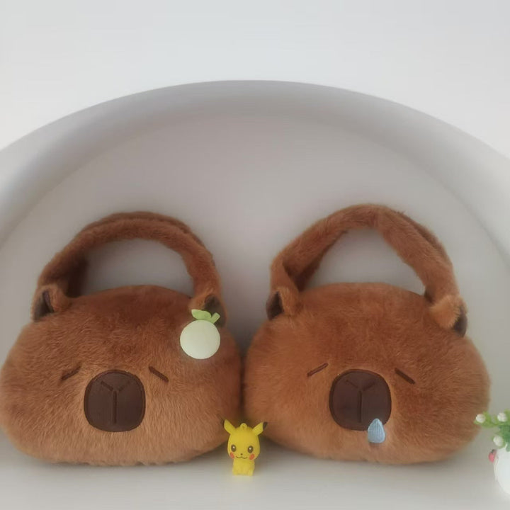 Plush Shoulder Bag with Cute Animal Motif Kalsten