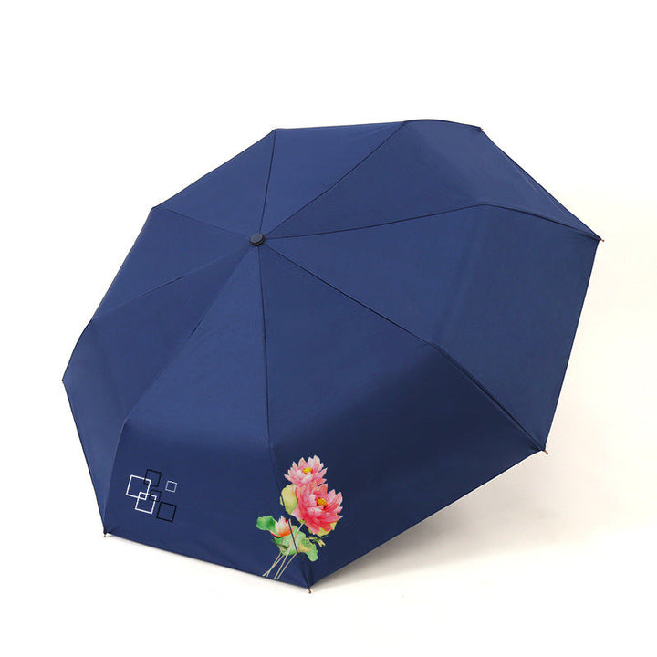 Women’s Folding Umbrella with Elegant Floral Design Kalsten