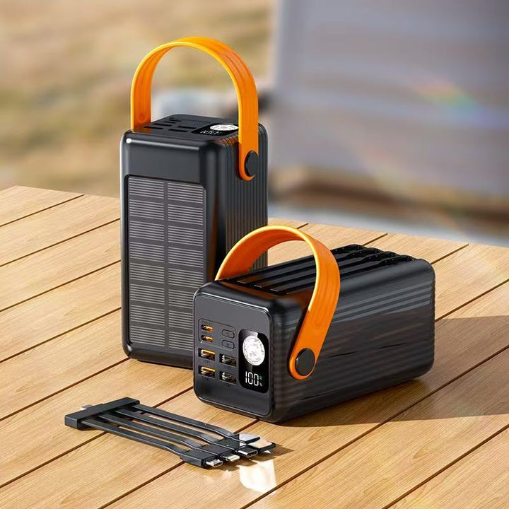 Portable Solar Power Bank with Integrated LED Light and Fast Charging Function Kalsten