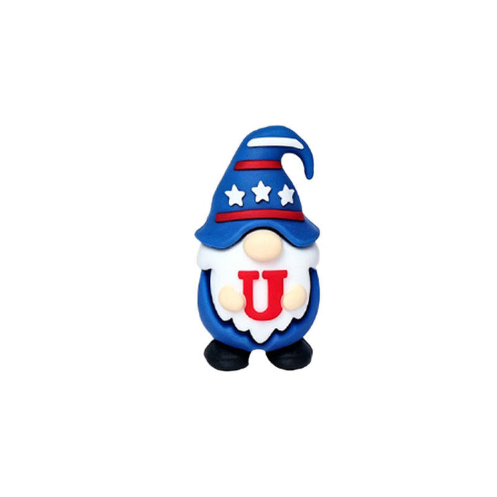 Unisex nan handcrafted decorative gnome set made of air-drying modeling clay with star and heart appliqué Kalsten