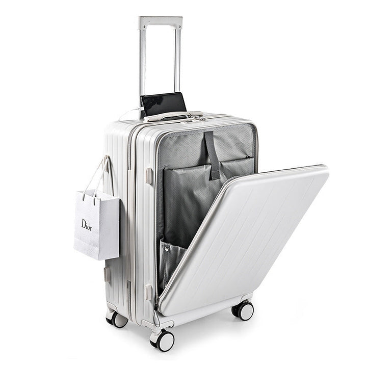 Unisex Tech-Enhanced Spinner Luggage with Expandable Storage Kalsten